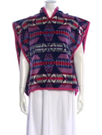Pre-owned Pendleton Printed V-neck Sweater In Multi