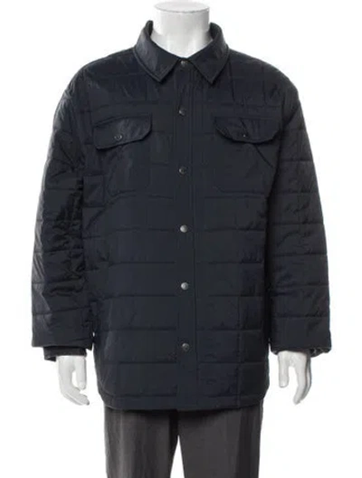 Pre-owned Pendleton Puffer Coat In Blue