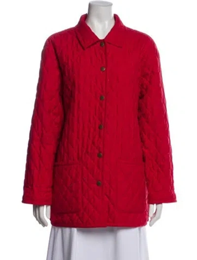 Pre-owned Pendleton Puffer Coat In Red