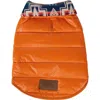 Pendleton Puffer Dog Coat In Orange
