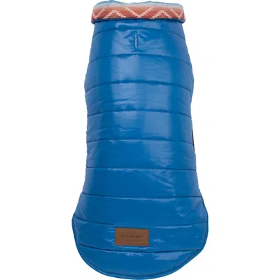 Pendleton Puffer Dog Coat In Blue