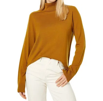 Pendleton Raglan Merino Turtleneck Top In Golden Brown