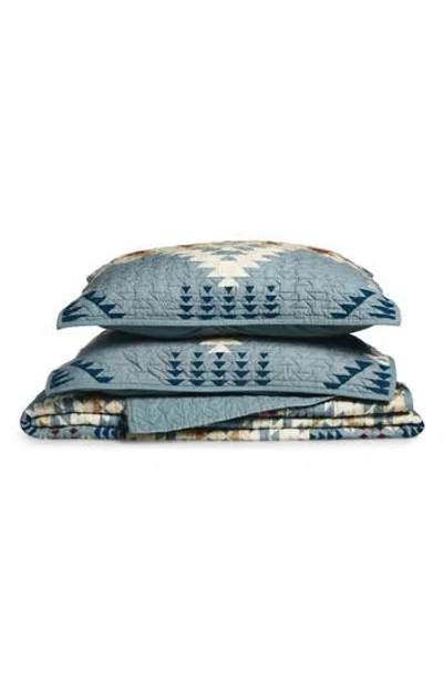 Pendleton Rancho Arroyo Coverlet & Shams Set In Blue