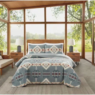 Pendleton Rancho Arroyo Coverlet Set In Blue