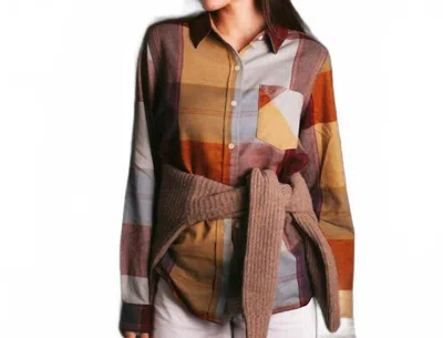 Pendleton Relaxed Flannel Shirt In Copper Multi Plaid