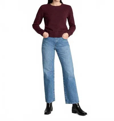 Pendleton Relaxed Shetland Collection Crew Sweater In Burgundy Heather