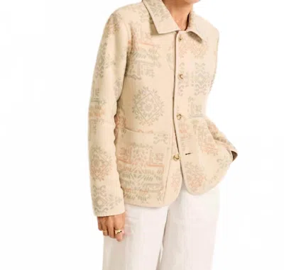 Pendleton Reversible Chore Jacket In Ecru/shale Laurel Grove In Neutral