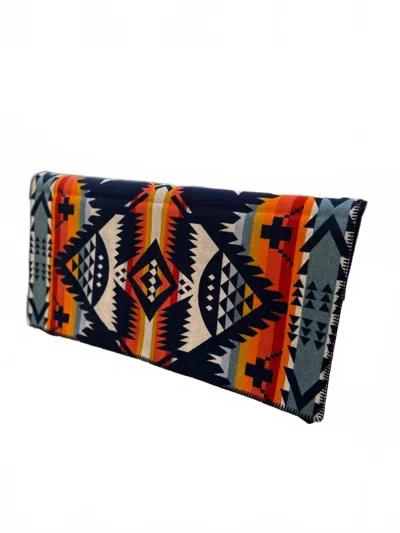 Pendleton Saddle Blanket In Navy Orange Cream