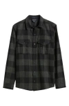 Pendleton Men's Scout Button-front Long Sleeve Shirt Jacket In Blue,green Buffalo Check