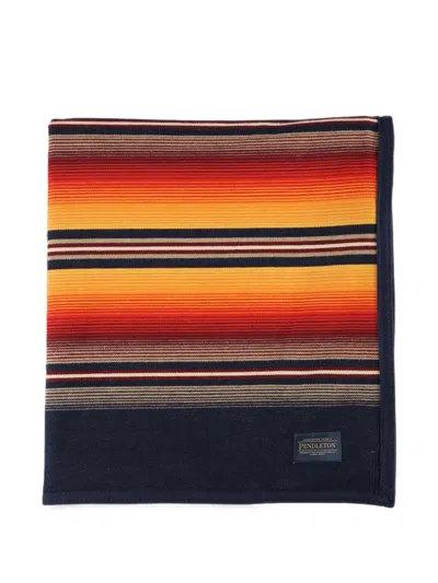 Pendleton Serape Striped Blanket In Blue