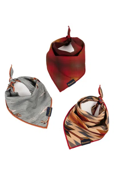 Pendleton Set Of 3 Pet Bandanas In Riders Range