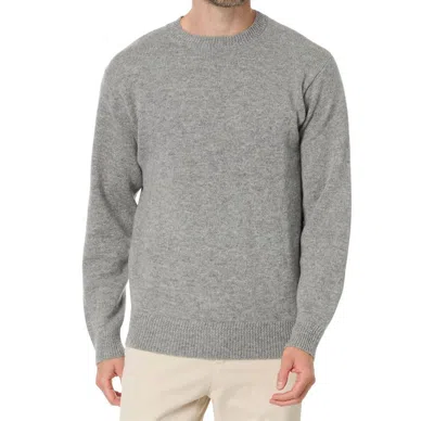 Pendleton Shetland Wool Crewneck Sweater In Light Grey Heather In Multi