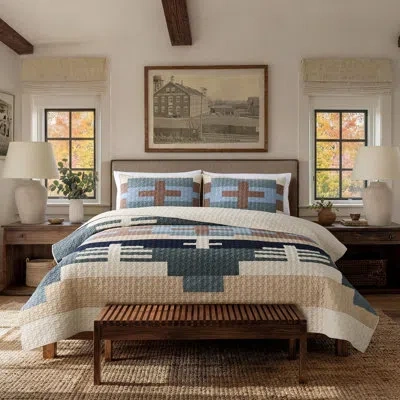 Pendleton Shiprock F/q Quilt Set Tan In Multi