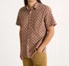 Pendleton Shoreline Shirt In Red/ Brown Geometric In Brown