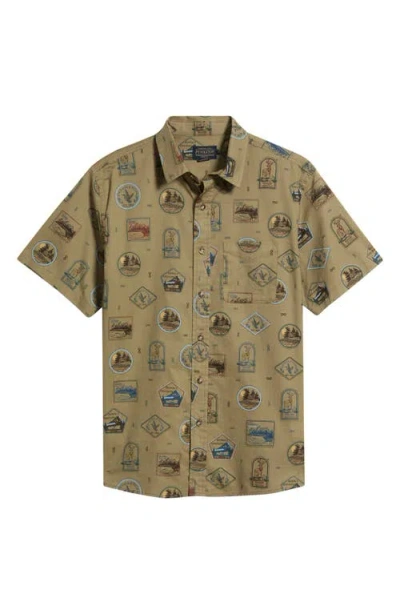 Pendleton Shoreline Short Sleeve Cotton Button-up Shirt In Multi