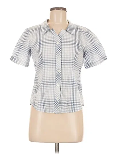Pre-owned Pendleton Short Sleeve Blouse In Blue