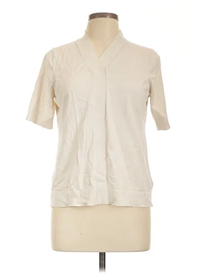 Pre-owned Pendleton Short Sleeve Blouse In Ivory