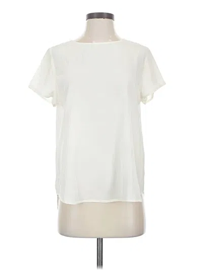 Pre-owned Pendleton Short Sleeve Blouse In White
