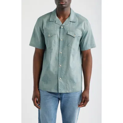 Pendleton Short Sleeve Snap-up Western Shirt In Green