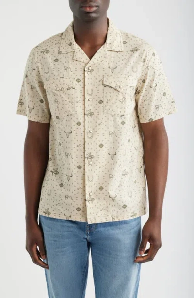 Pendleton Short Sleeve Snap-up Western Shirt In Neutral
