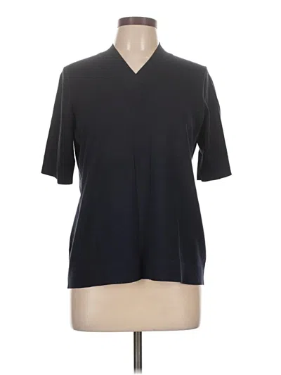 Pre-owned Pendleton Short Sleeve Top Black V-neck Tops
