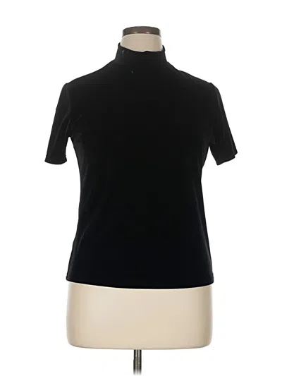 Pre-owned Pendleton Short Sleeve Turtleneck In Black