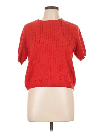 Pre-owned Pendleton Short Sleeve Turtleneck In Red