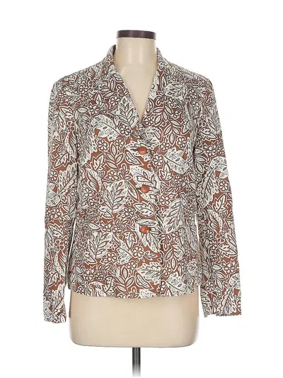 Pre-owned Pendleton Silk Blazer Jacket In White
