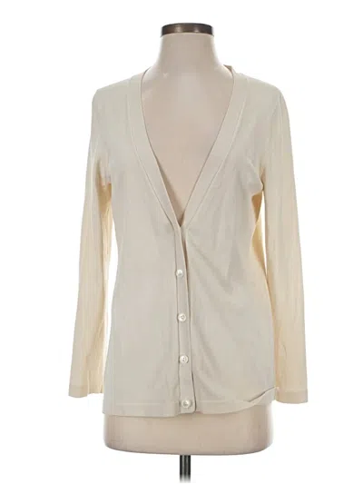 Pre-owned Pendleton Silk Cardigan Sweater In Ivory