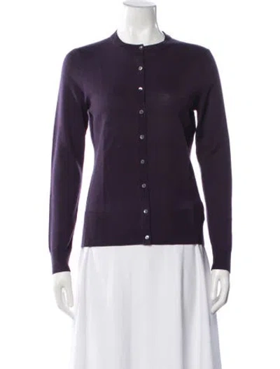 Pre-owned Pendleton Silk Crew Neck Sweater In Purple