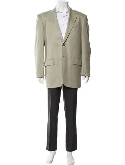 Pre-owned Pendleton Silk Houndstooth Print Blazer In Neutral