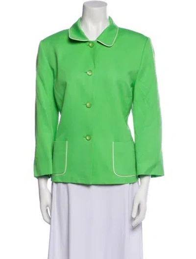 Pre-owned Pendleton Silk Jacket In Green