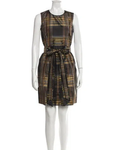 Pre-owned Pendleton Silk Mini Dress In Black