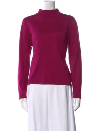 Pre-owned Pendleton Silk Mock Neck Sweater In Pink