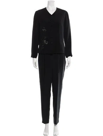 Pre-owned Pendleton Silk Pantsuit In Black