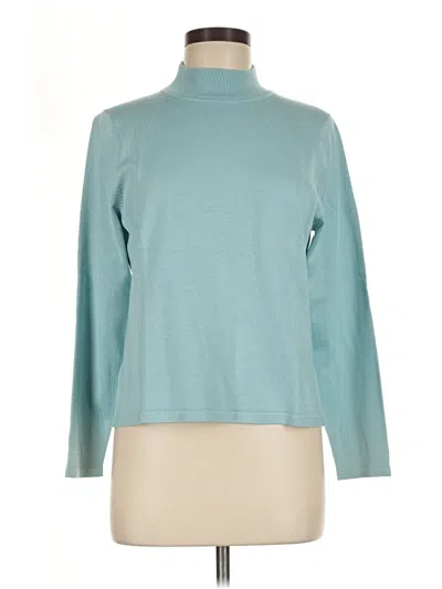 Pre-owned Pendleton Silk Pullover Sweater In Teal