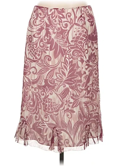 Pre-owned Pendleton Silk Skirt In Burgundy