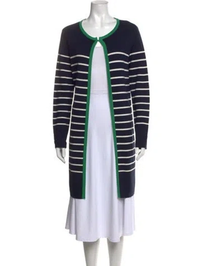 Pre-owned Pendleton Silk Striped Sweater In Blue