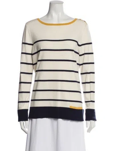 Pre-owned Pendleton Silk Striped Sweater In Neutral