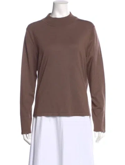 Pre-owned Pendleton Silk Turtleneck Sweater In Brown