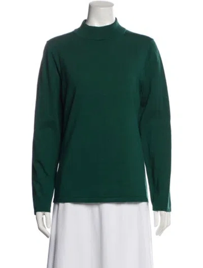Pre-owned Pendleton Silk Turtleneck Sweater In Green