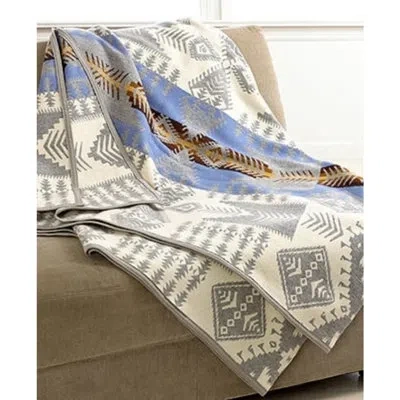 Pendleton Silver Bark Throw In Blue,cream