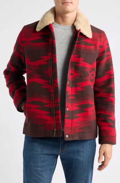 Pendleton Silverton Wool Blend Coat In Crown Point Red