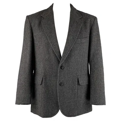 Pre-owned Pendleton Size 44 Blue Tweed Wool Notch Lapel Sport Coat