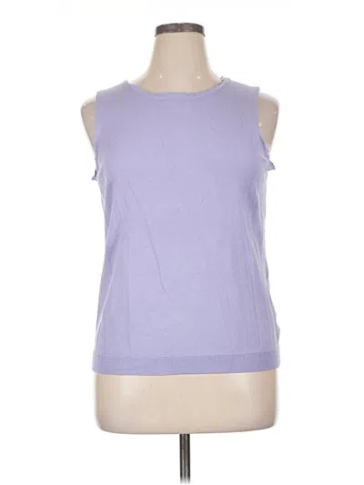 Pre-owned Pendleton Sleeveless Silk Top Purple Boatneck Tops