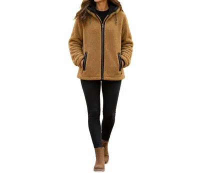 Pendleton Star Sherpa Jacket In Bronze Autumn/black In Multi