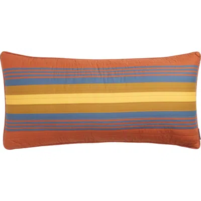 Pendleton Stripe Quilted Accent Pillow In Red Multi