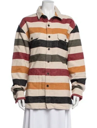 Pre-owned Pendleton Striped Coat W/ Tags In Neutral