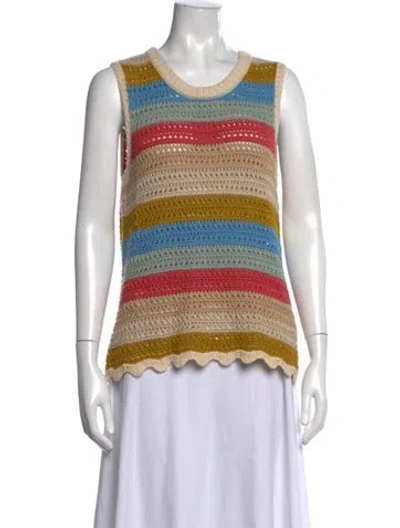 Pre-owned Pendleton Striped Crew Neck Sweater In Multicolor