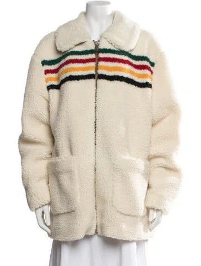 Pre-owned Pendleton Striped Jacket In Neutrals